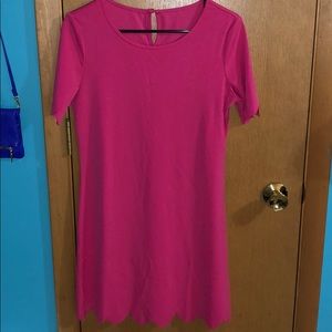 Pink scalloped dress